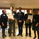 27. oktober: Håvard Skjerven og Jan Vilhelm Bakke ble tidenes første vinnere av Kronprins Haakons forskningspris for astma og allergi. Foto: Lars Heltne/Det kongelige hoff